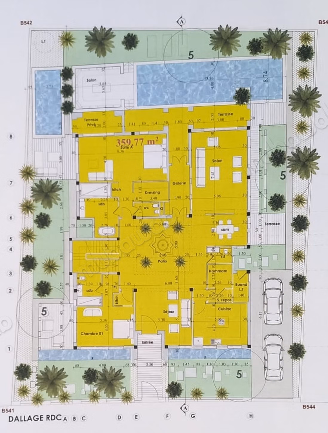 Villa neuve de style palais 682 m construit