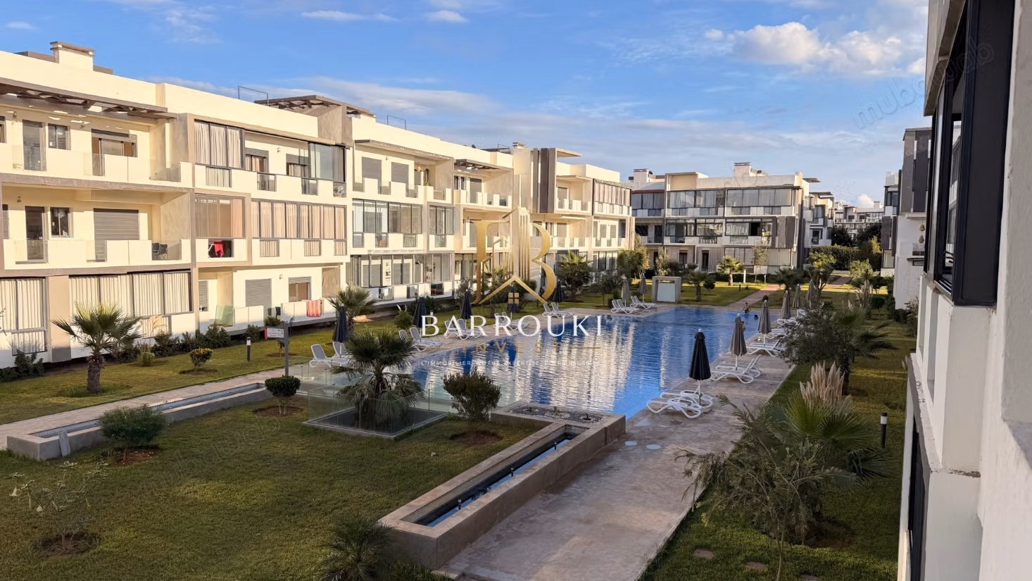 Appartement 3 chambres avec terrasse vue piscine à Dar Bouazza