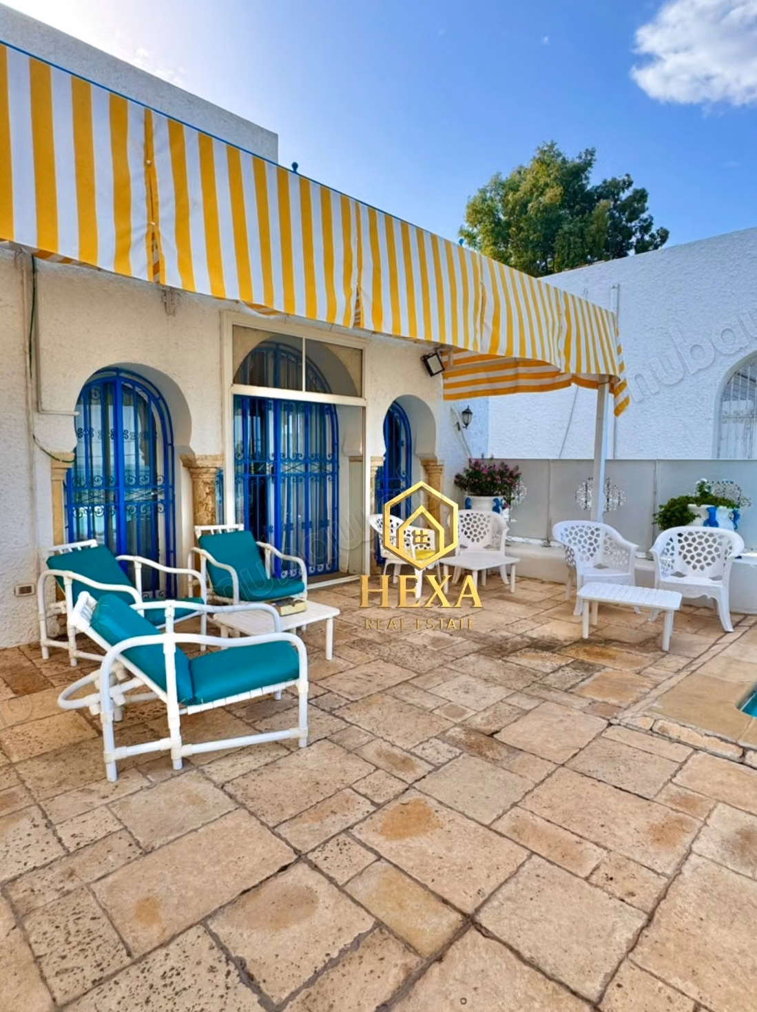 Villa S3 meublée vue mer et piscine à La Marsa