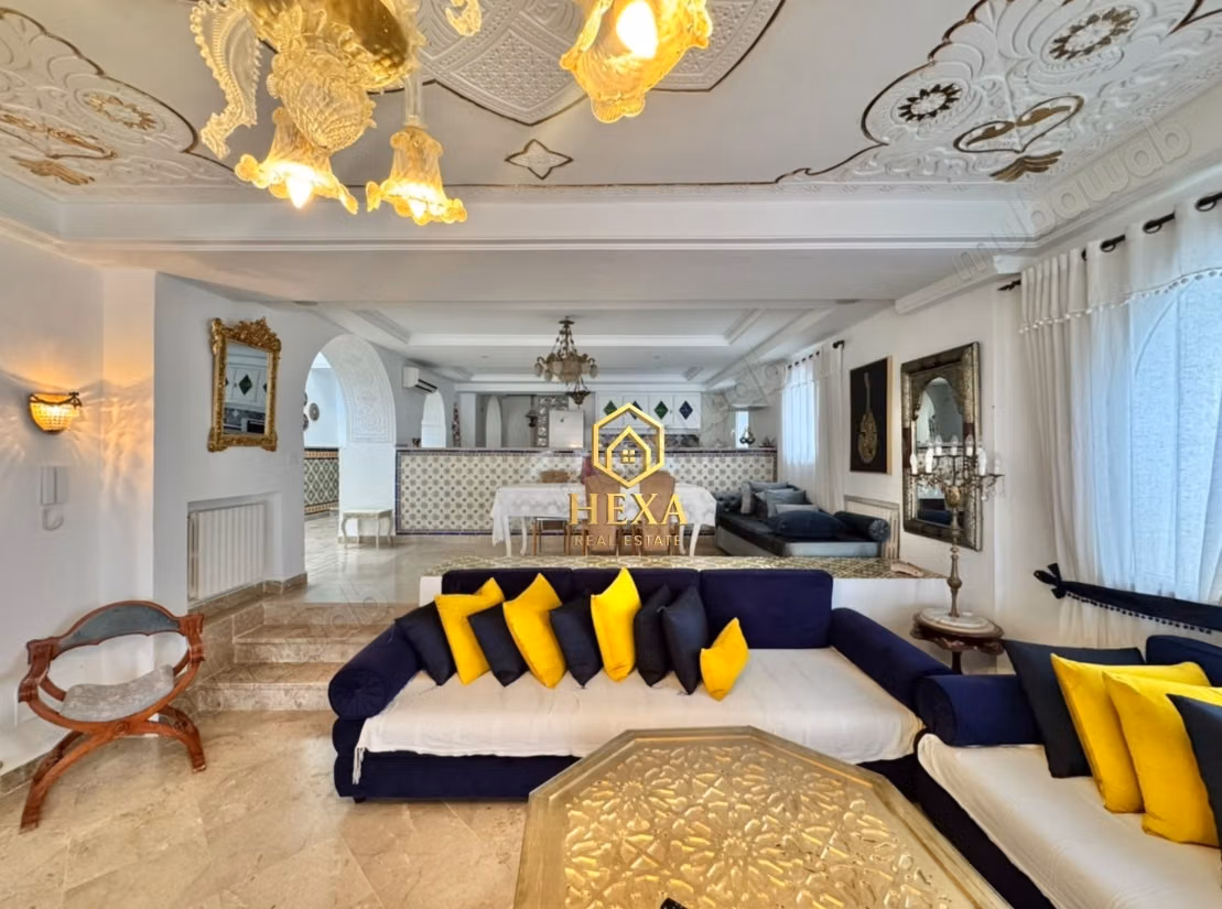 Villa S3 meublée vue mer et piscine à La Marsa