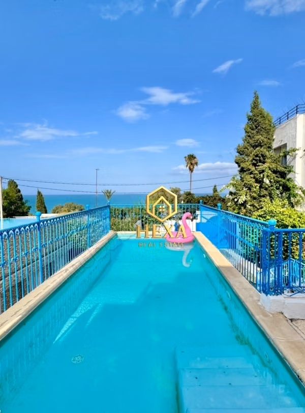 Villa S3 meublée vue mer et piscine à La Marsa
