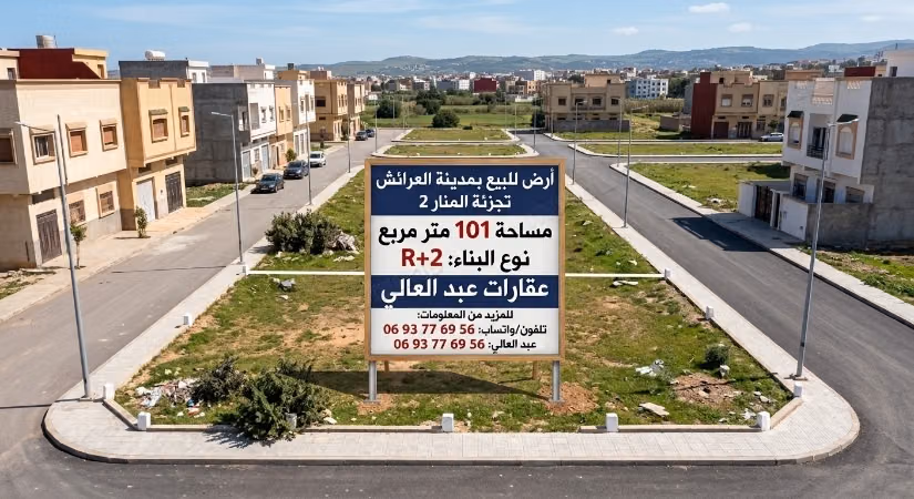 Terrain à vendre à Larache. Superficie totale 101 m²