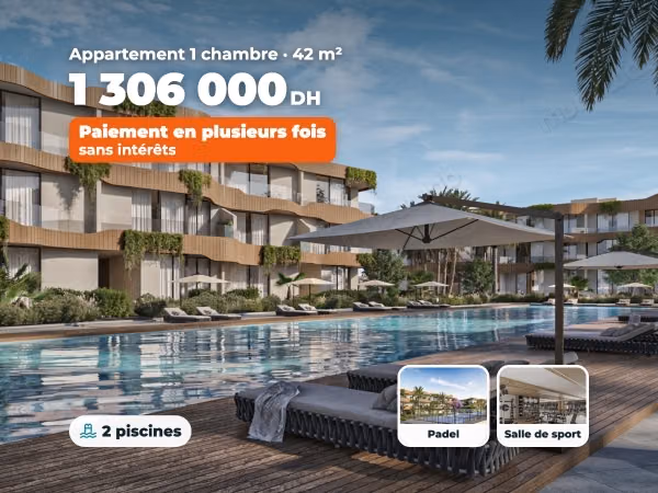 Apartamento 1 dormitorio, laguna y 2 piscinas, sin intereses