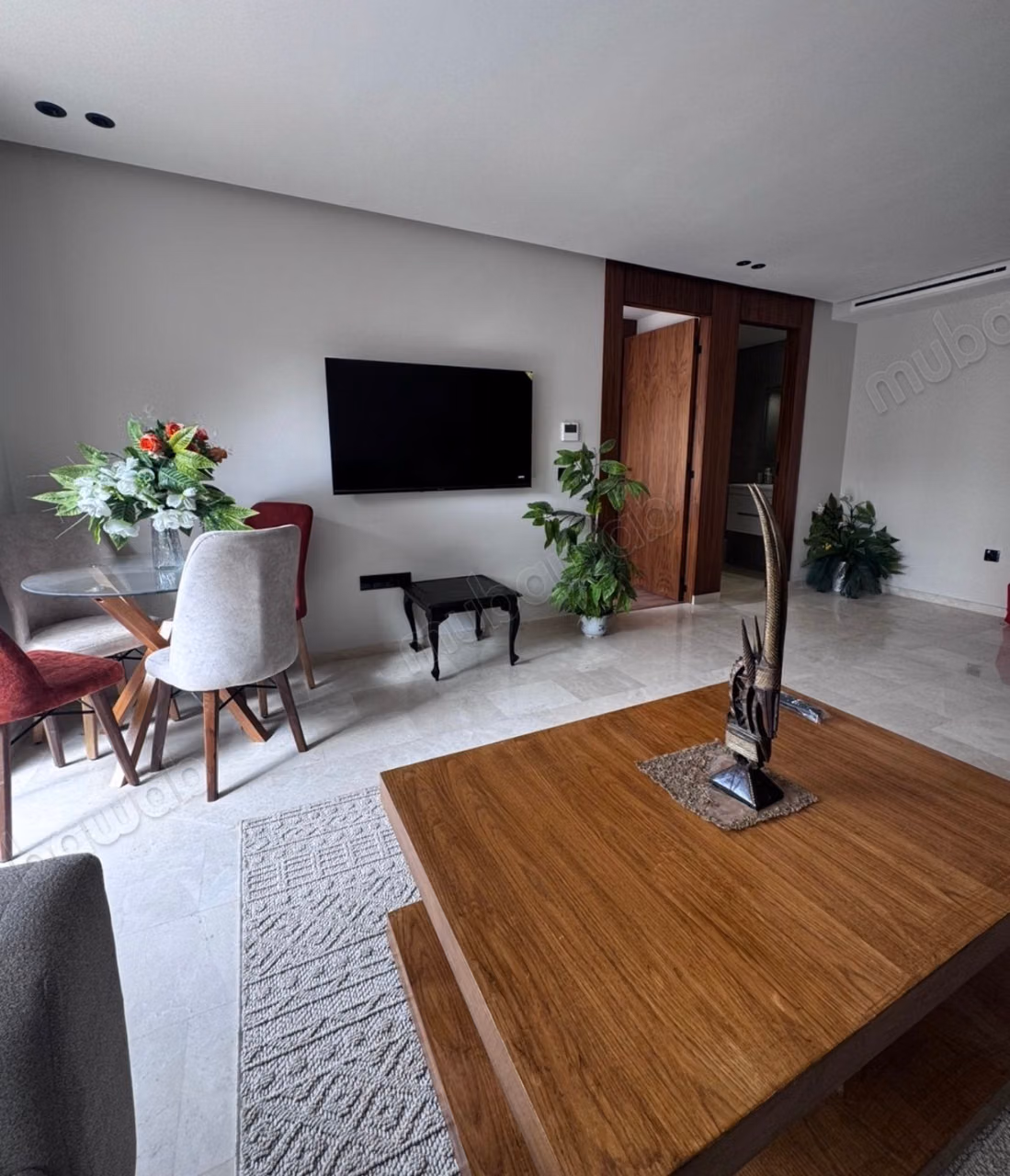 In affitto grande studio arredato con terrazza nel quartiere delle Principesse