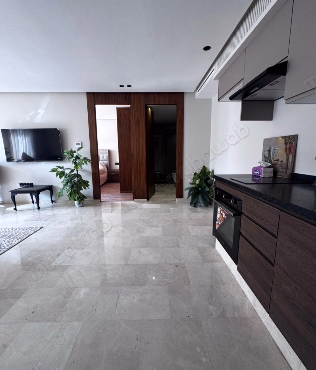 In affitto grande studio arredato con terrazza nel quartiere delle Principesse