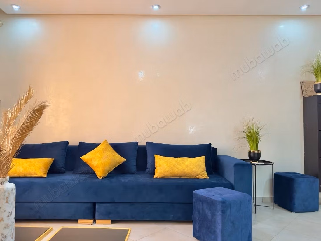 Location d'un appartement à Tamri. 
3 pièces. 
Bien meublé
