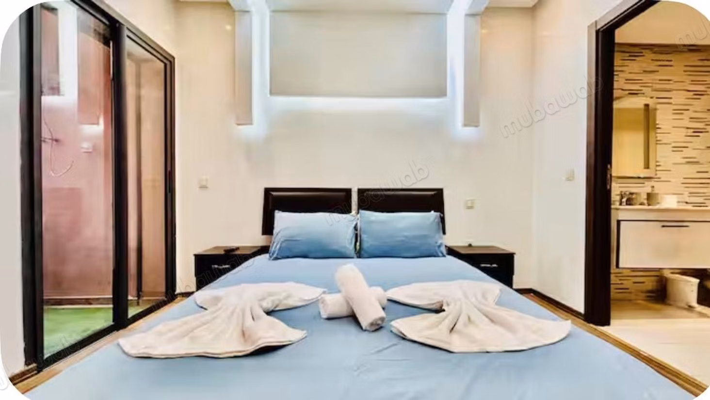 Seasonal rental in Ouasis. 2 beautiful bedrooms. Double glazing and armored door