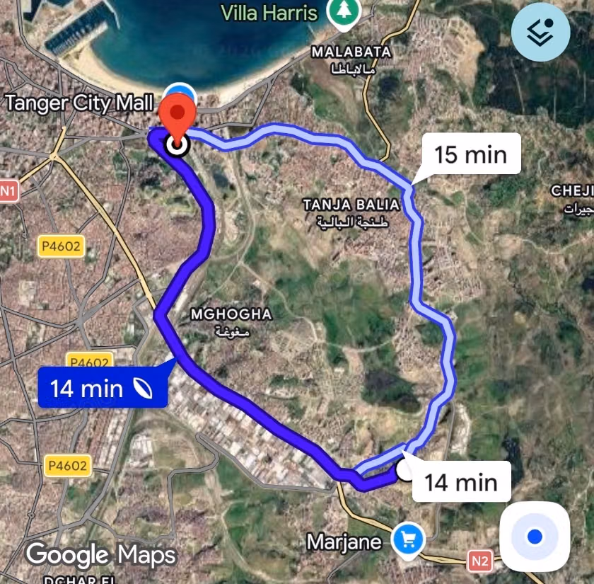 مالك مباشر – 2 قطع R3 بمساحة 200 م² في طنجة، طنجة البالية