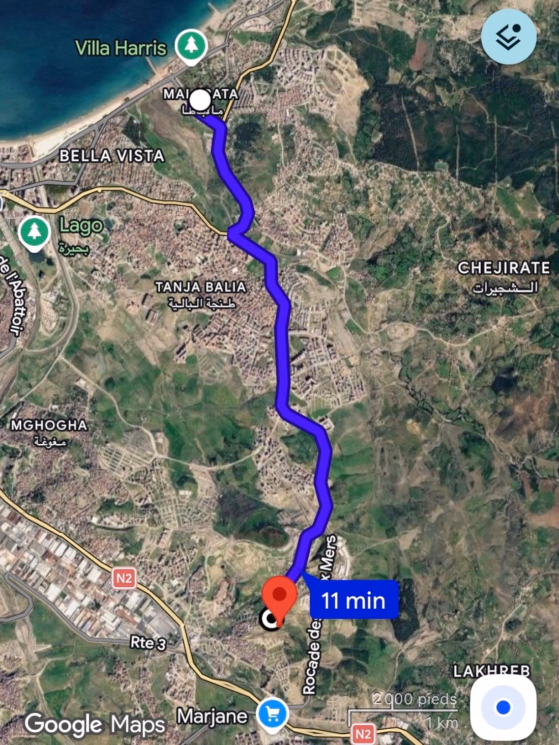 مالك مباشر – 2 قطع R3 بمساحة 200 م² في طنجة، طنجة البالية
