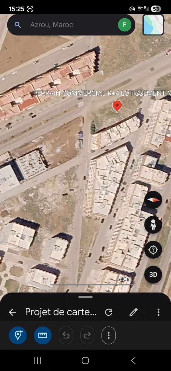 Vente de terrain à Azrou.
Superficie 180 m²
