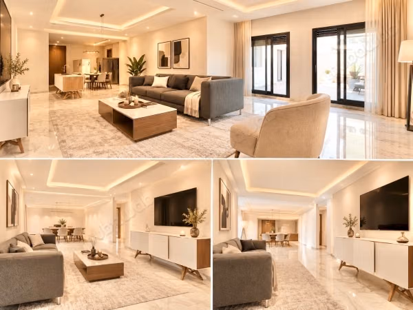 Superbe appartement à louer à Oasis. 
Surface de 230 m². 
Places de parking et terrasse