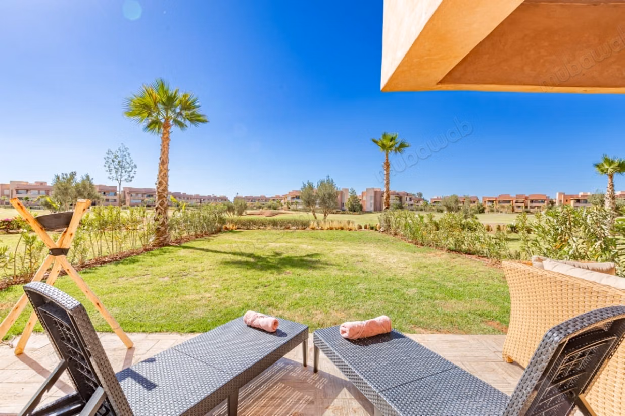 Prestigia Saphir – Superbe appartement Appartement meublé 3 pièces en rez de jardin à louer – avec jardin privatif, accès golf et 4 piscines
