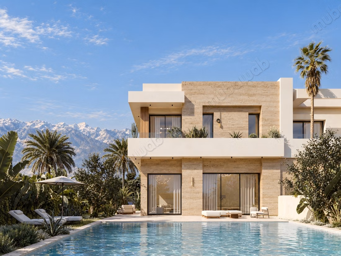Villa jumelée neuve de 193 m², toit terrasse de 94 m², à 12 min de l'aéroport