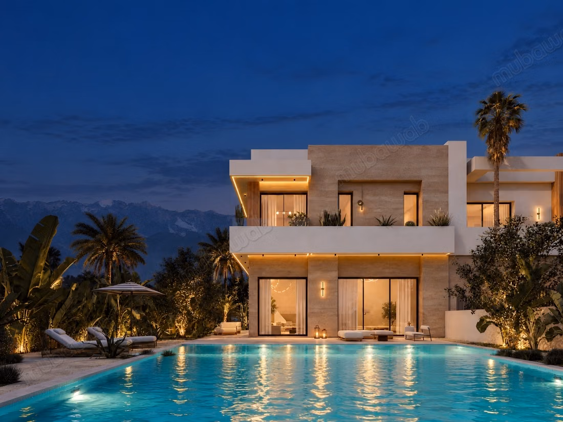 Villa jumelée neuve de 193 m², toit terrasse de 94 m², à 12 min de l'aéroport