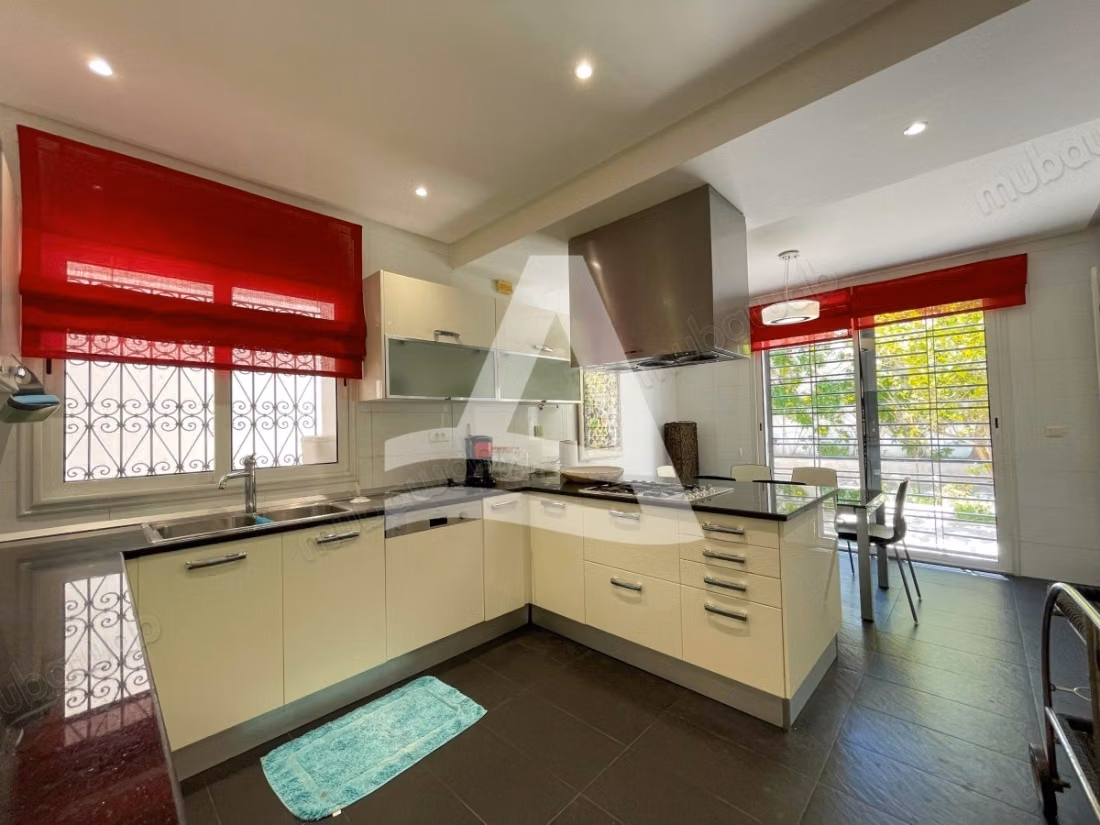Rental of a furnished duplex with garden in Gammarth