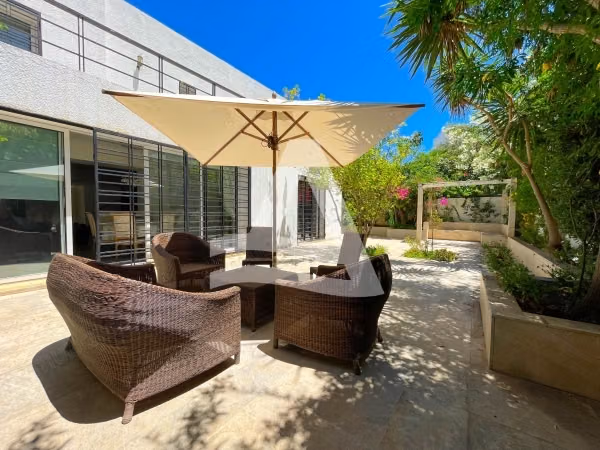Rental of a furnished duplex with garden in Gammarth