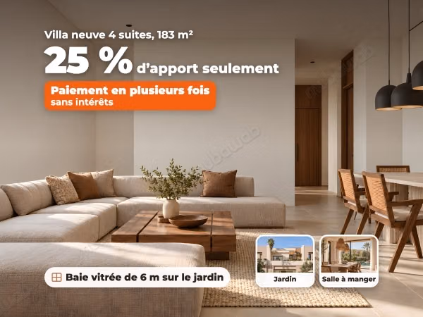 Villa nuova con 4 suite di 183 m², finestra panoramica di 6 m sul giardino