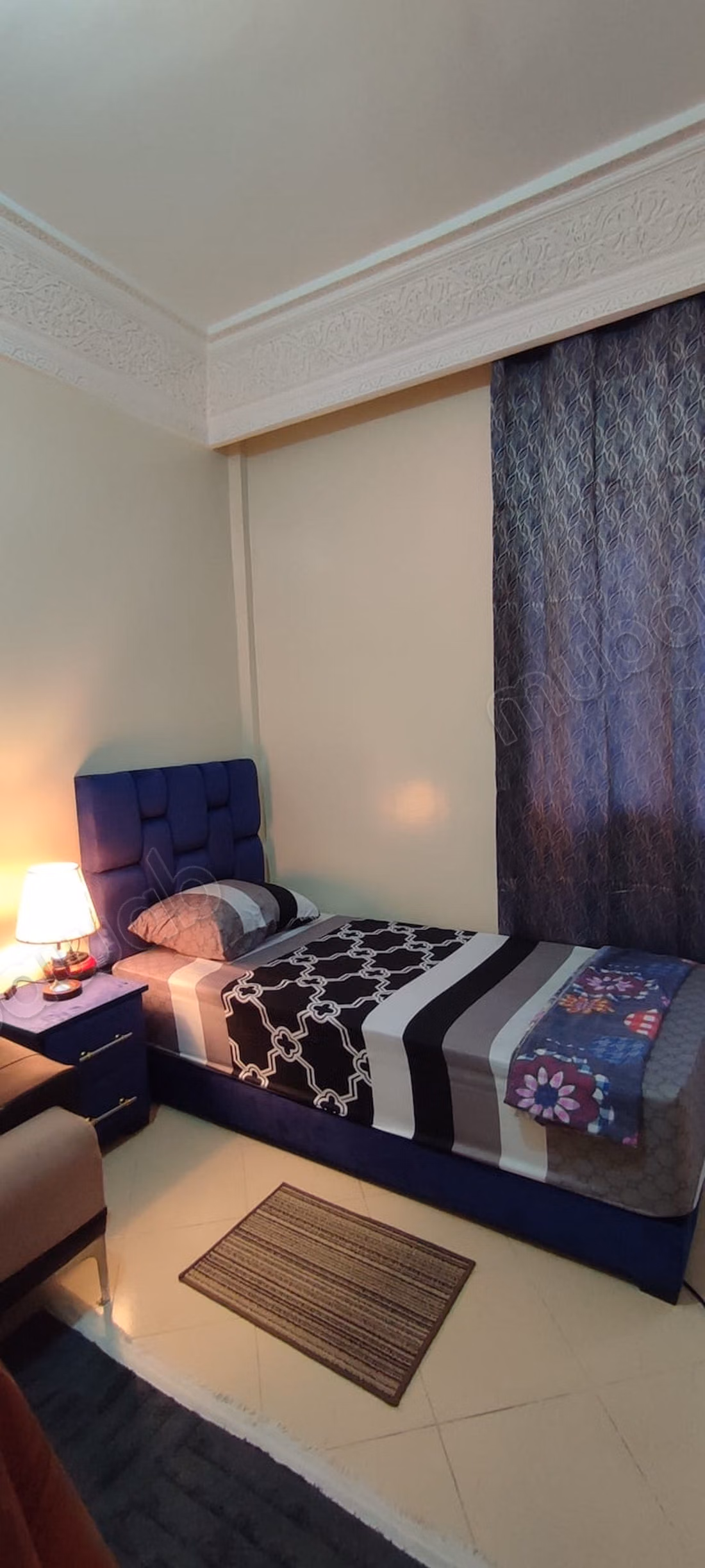 Très bel appartement en location à Larache. 
Surface totale 85 m². 
Bien meublé