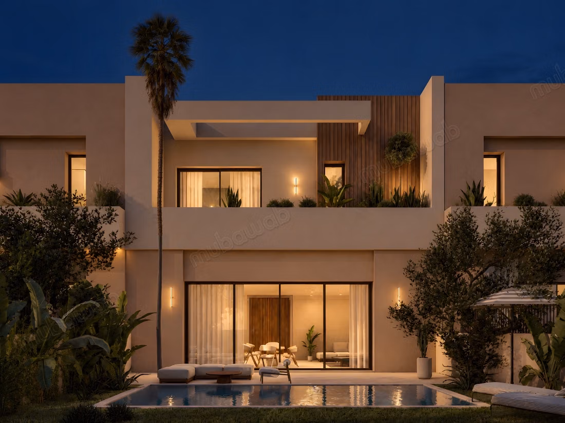 Villa met 4 suites in een afgesloten residentie, plein van 3.000 m² en padel