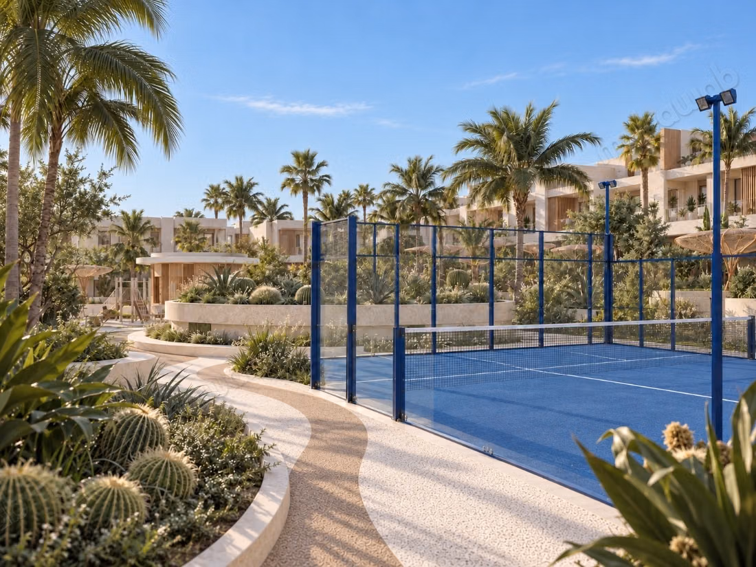 Semi-detached villa with garden, private pool and 53.5 m² terrace