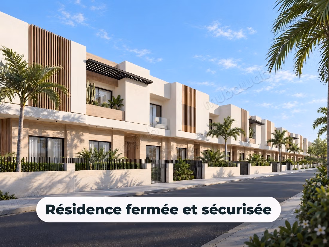 Villa jumelée avec un côté libre, seulement 30 dans la résidence