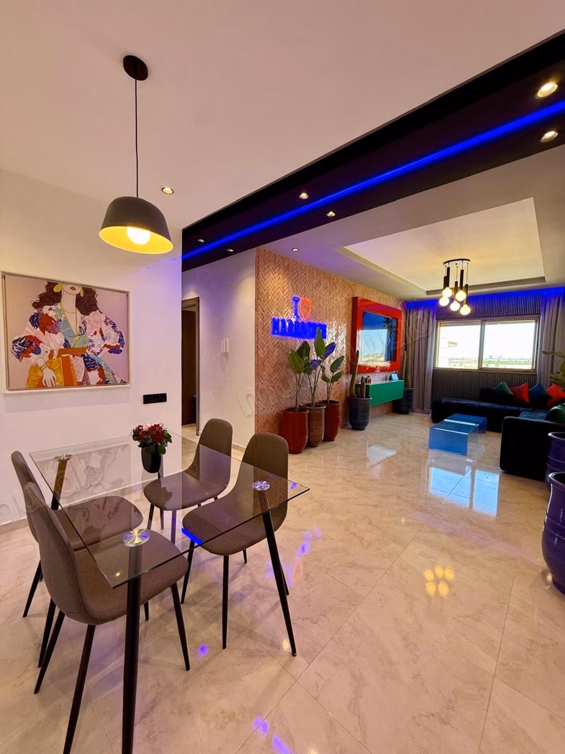 Appartement à louer à Agdal. 2 chambres agréables. Bien meublé