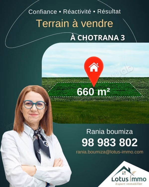 A Vendre Terrain à Chotrana 3