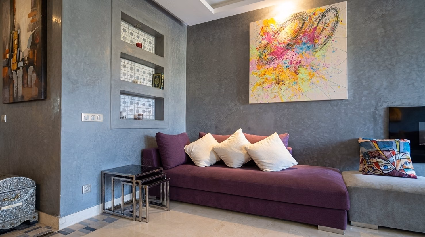Appartement rez de jardin meublé à louer à Agdal