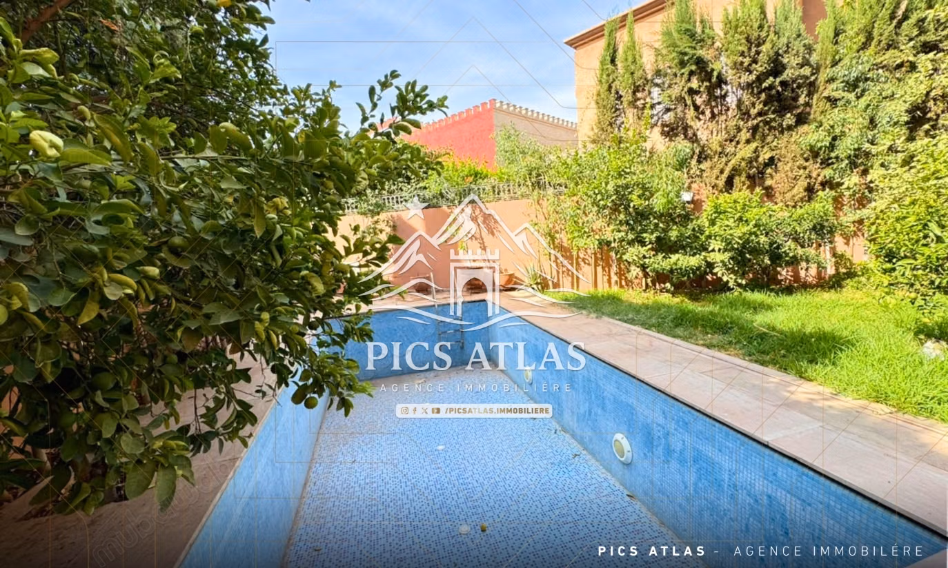 Villa à vendre avec piscine et jardin – Targa, Marrakech