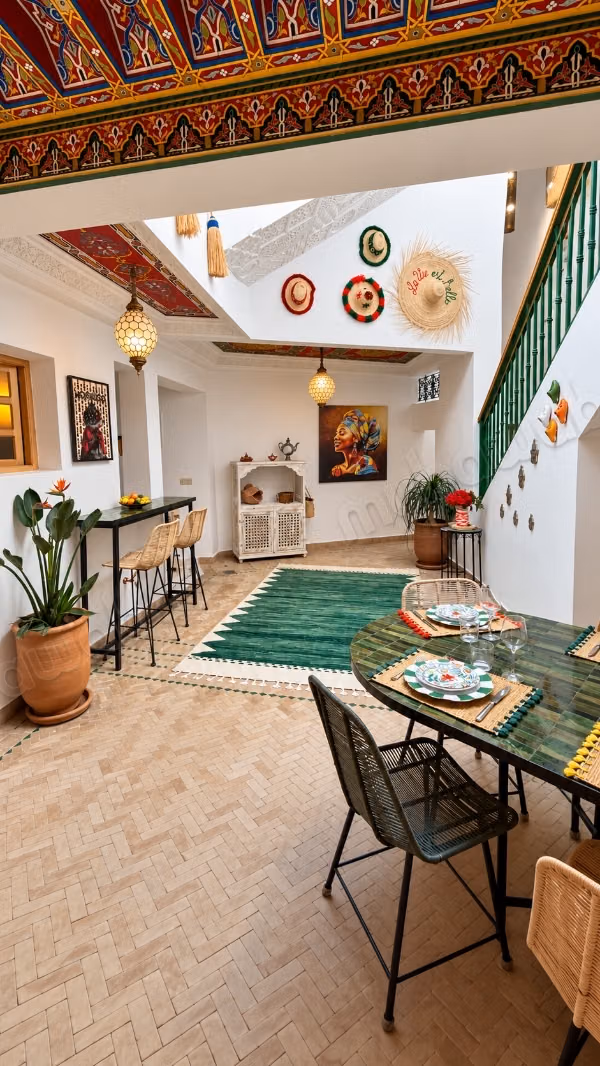 Très beau riad à vendre à Ben Saleh. Surface totale 73 m². Meublé