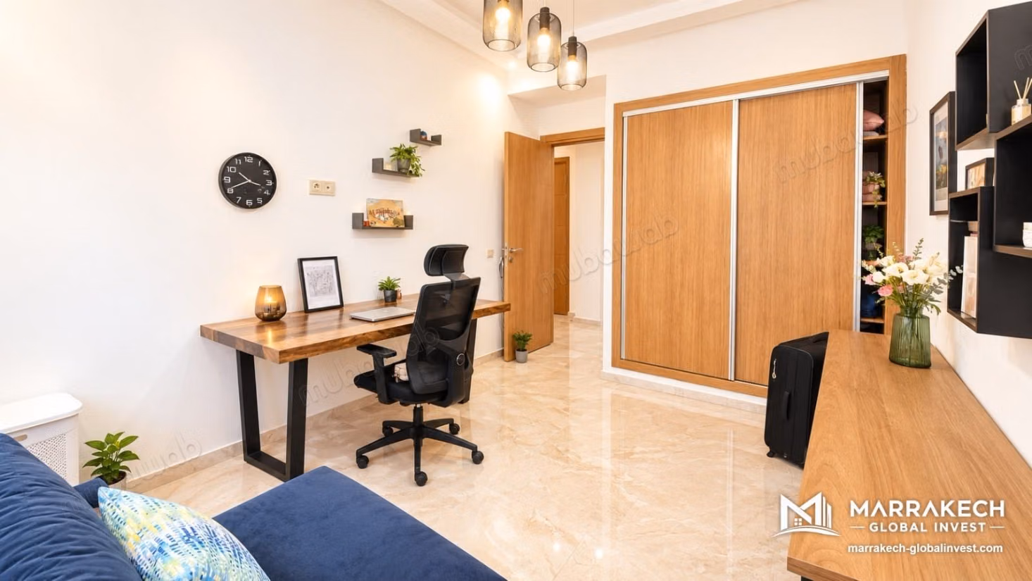 Location appartement 2 chambres non meublé vide de 71m² à l'hivernage 
Marrakech