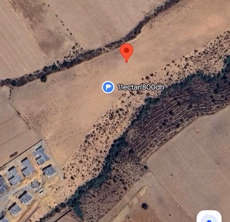 Vente terrain à El Menzeh.
Superficie 110000 m²