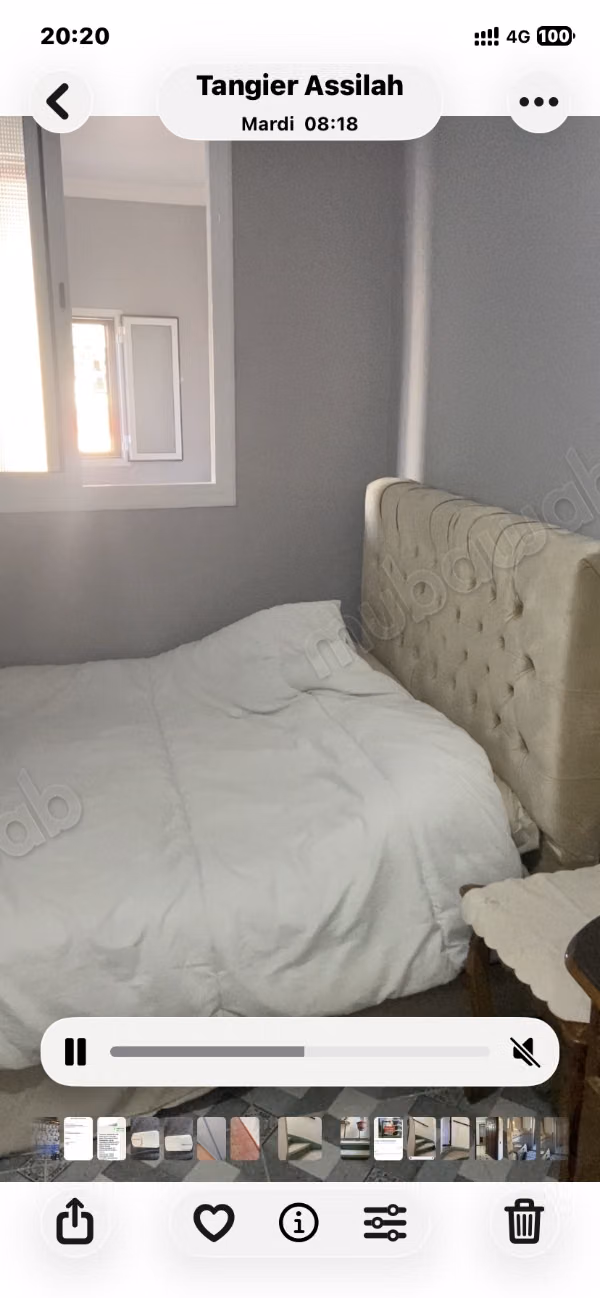 Location d'un appartement à Msala. 
Surface de 60 m². 
Bien meublé