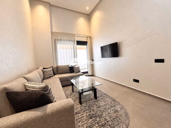 Studio neuf meublé avec terrasse à louer 
Bouskoura