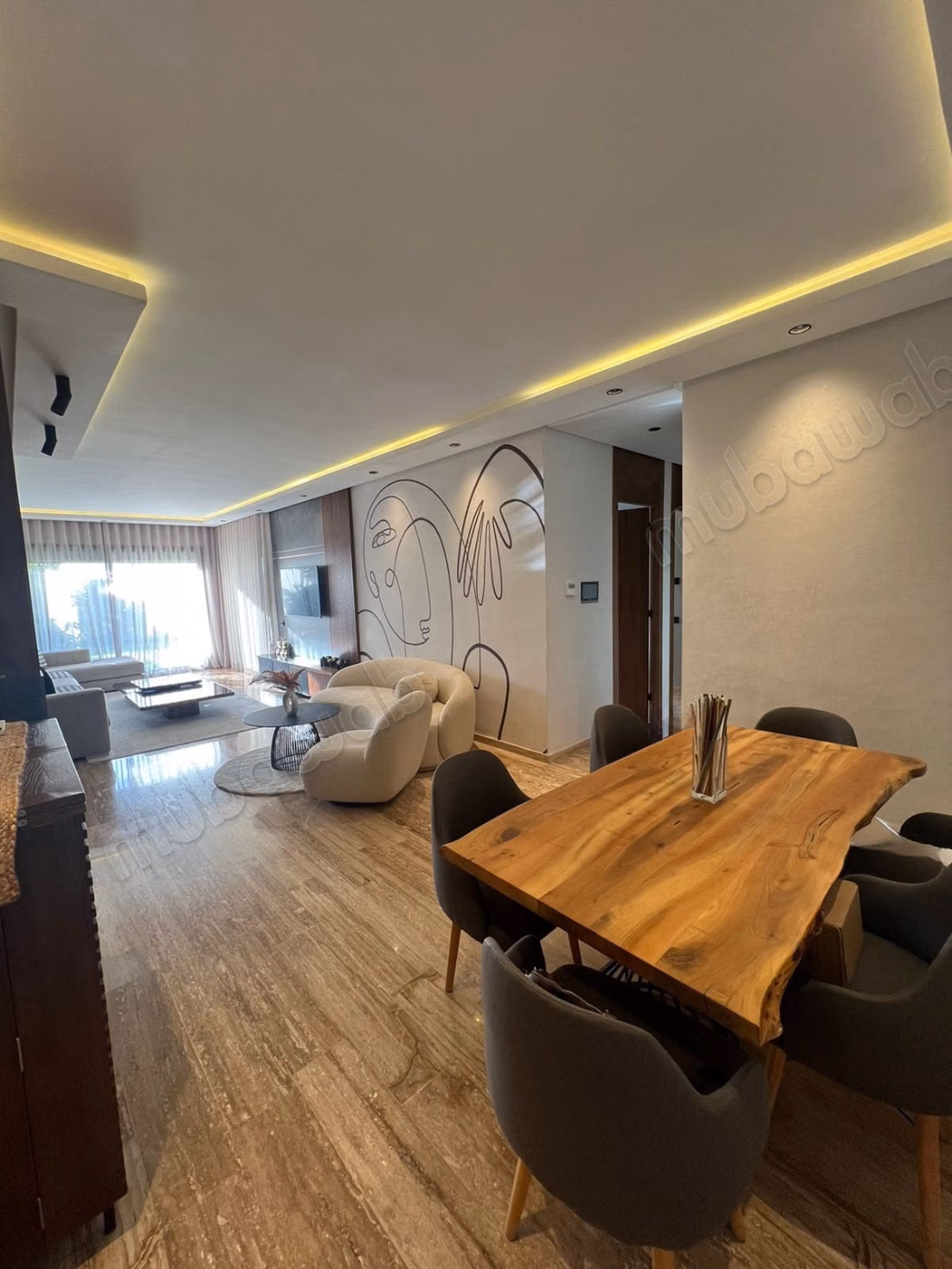 RDJ meublé 312 m² avec piscine Dar Bouazza