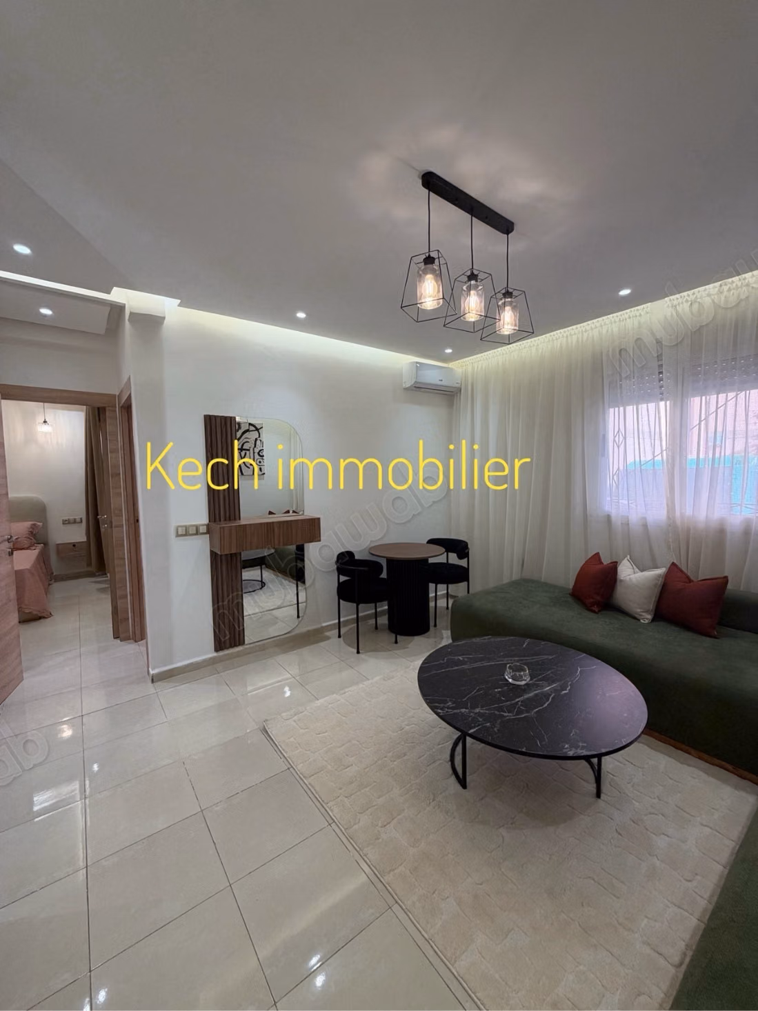 Bel appartement en location à Route de Safi.
Superficie 68 m².
Bien meublé