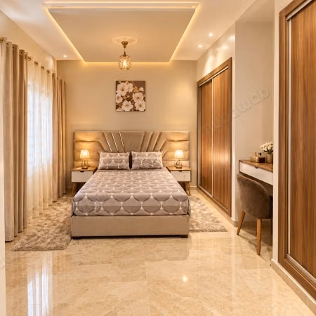 Apartment for rent in El Qaria. 3 beautiful rooms. Furnished