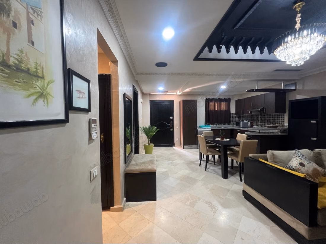 Appartement 97 m² en location meublé à Route Casablanca à Marrakech. 2 chambres. Bien meublé, résidence avec piscine