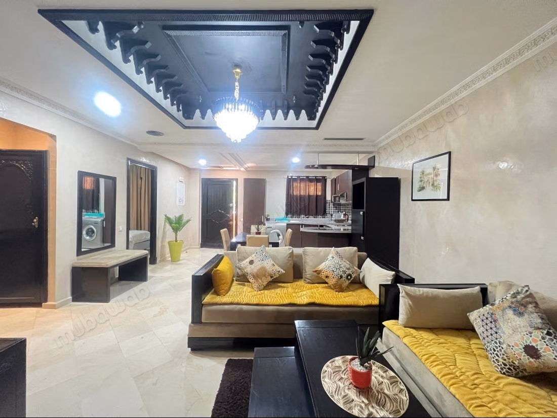 Appartement 97 m² en location meublé à Route Casablanca à Marrakech. 2 chambres. Bien meublé, résidence avec piscine