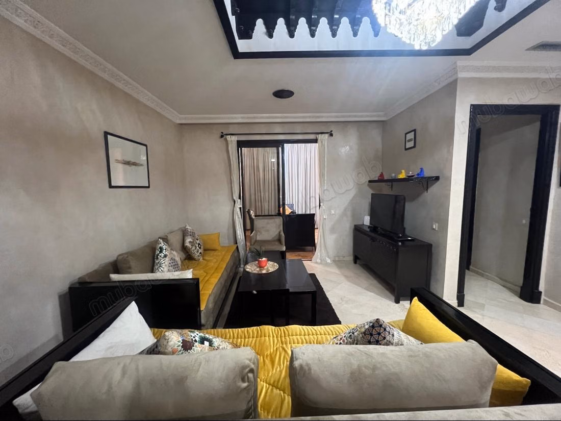 Appartement 97 m² en location meublé à Route Casablanca à Marrakech. 2 chambres. Bien meublé, résidence avec piscine