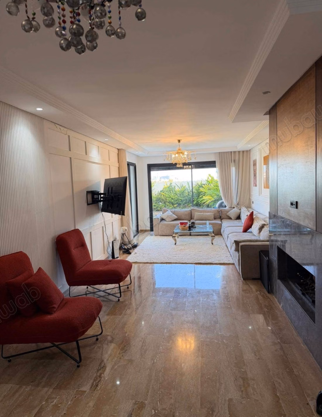 Appartement Rez jardin meuble à louer à dar bouazza