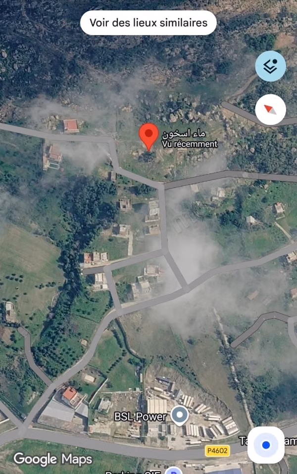 Terrain à vendre à Aouama Gharbia 
dar zehirou. Superficie 1327 m²