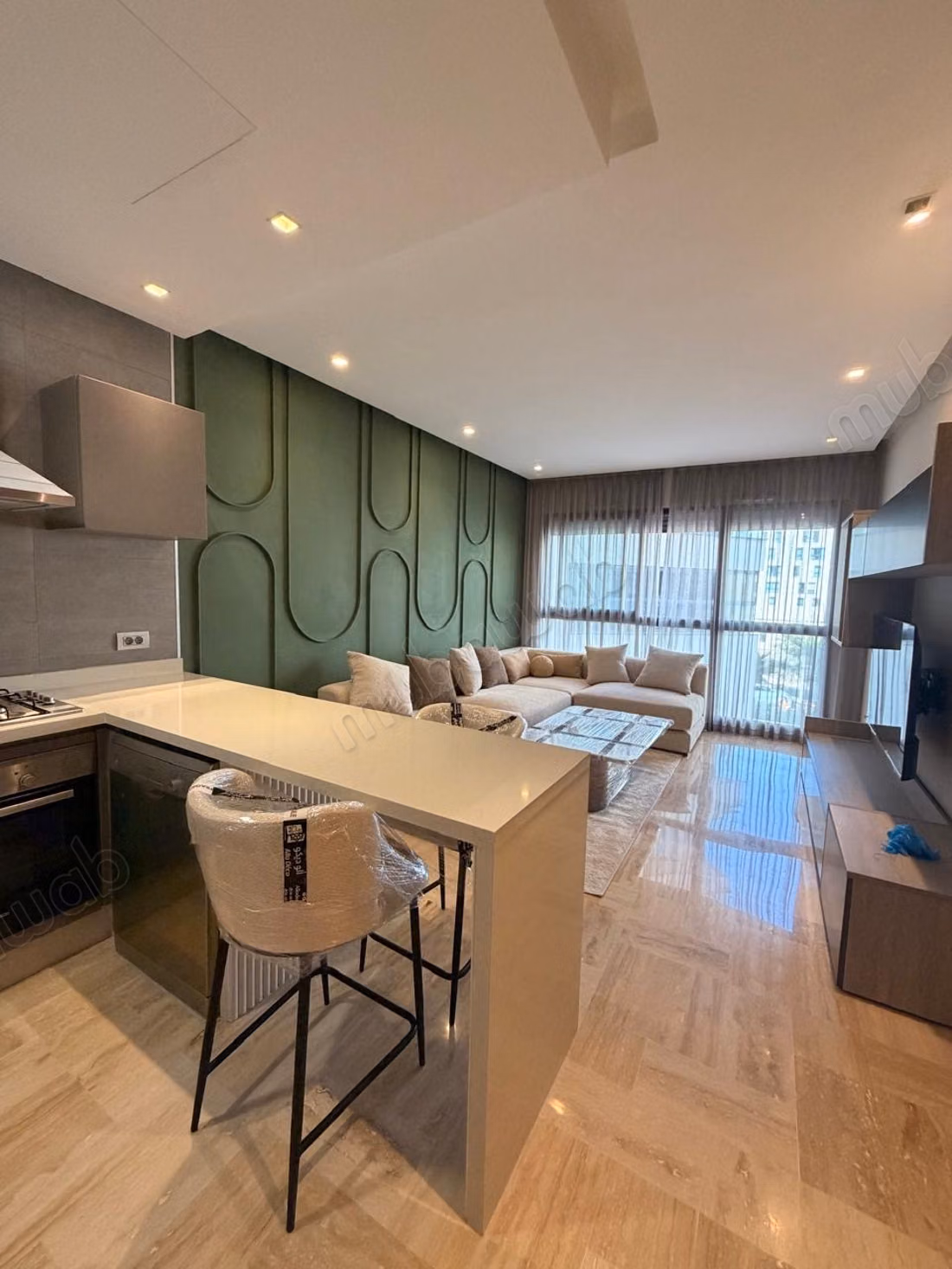 Appartement en location à Casablanca Finance City. 1 Pièce. Meublé